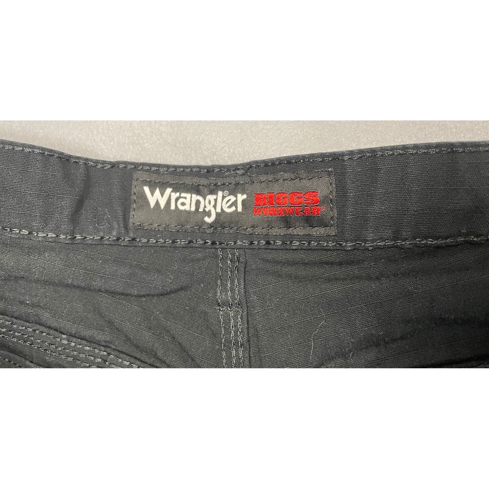 Wrangler Riggs Workwear Mens Black Ripstop Carpenter Pants 38x30‎ 103W020BL - Picture 7 of 14